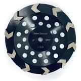 7 inch CPAS arrow segment diamond cup wheel for heavy-duty concrete grinding and coating removal