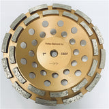 7 inch CSDR heavy-duty double row diamond cup wheel for concrete grinding and finishing