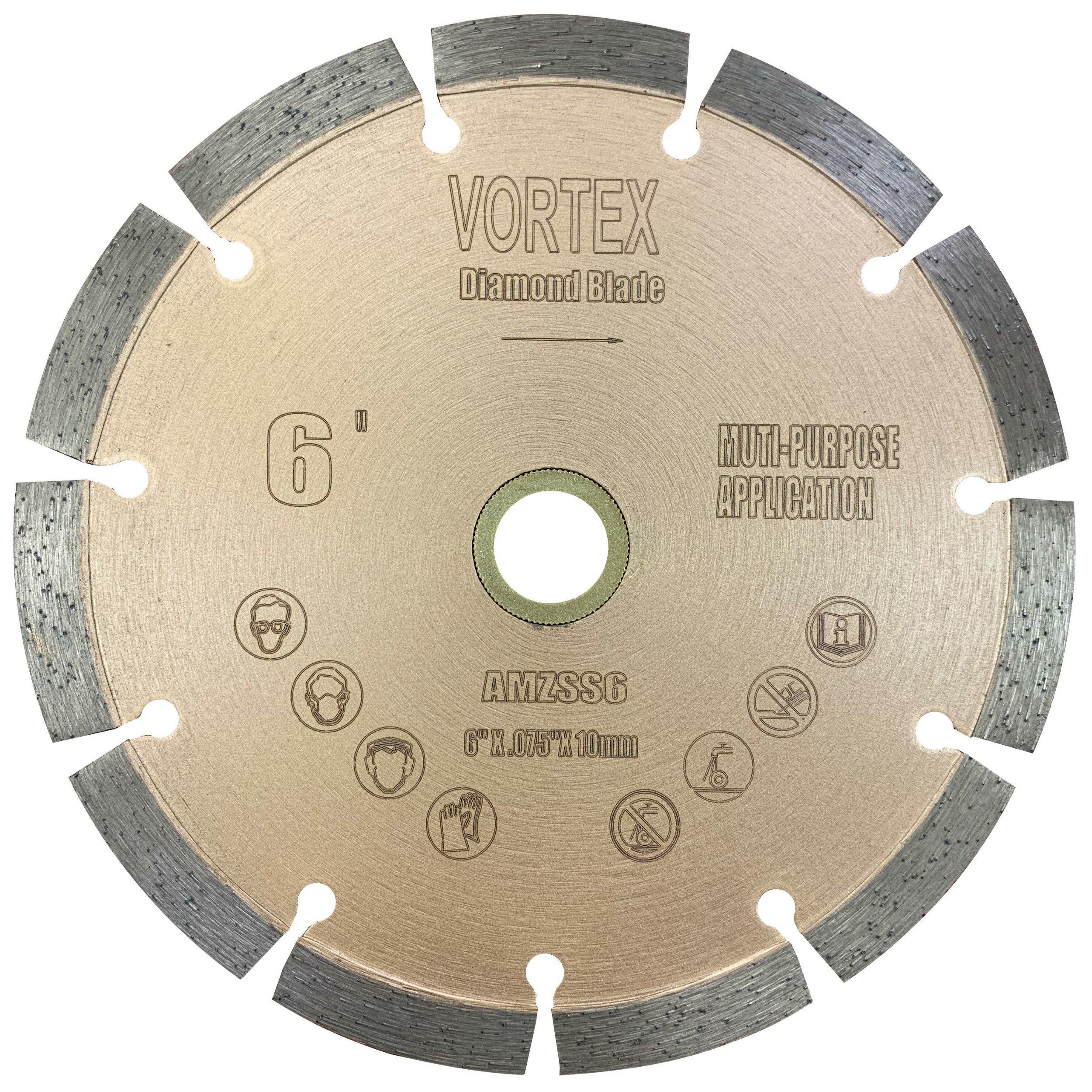 Vortex Diamond VSS Dry or Wet Cutting Segmented Diamond Saw Blades for Concrete Stone Brick Masonry - Vortex Diamond