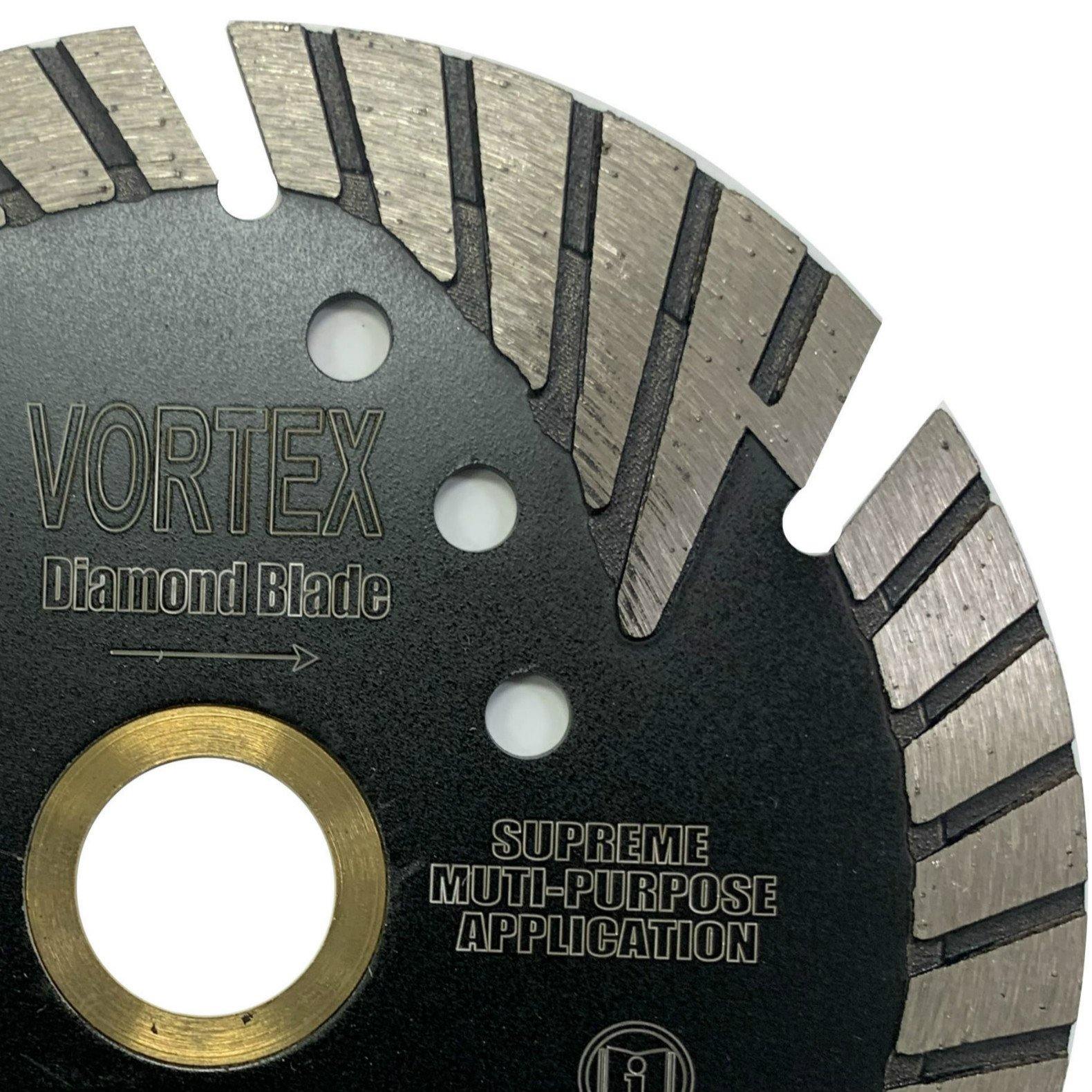 Supreme Quality Dry or Wet Cutting Saw Protected Turbo Segmented Diamond Blades (VPPS) for Granite Stone Concrete - Vortex Diamond