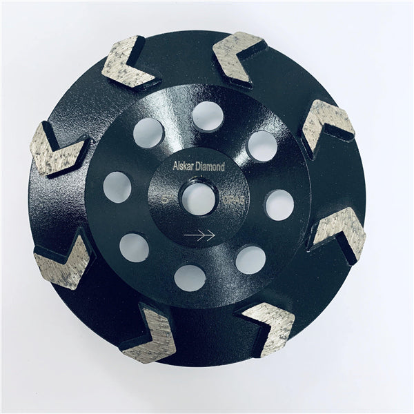 Premium Arrow-Shaped Segmented Diamond Grinding Cup Wheel For Concrete Grinding