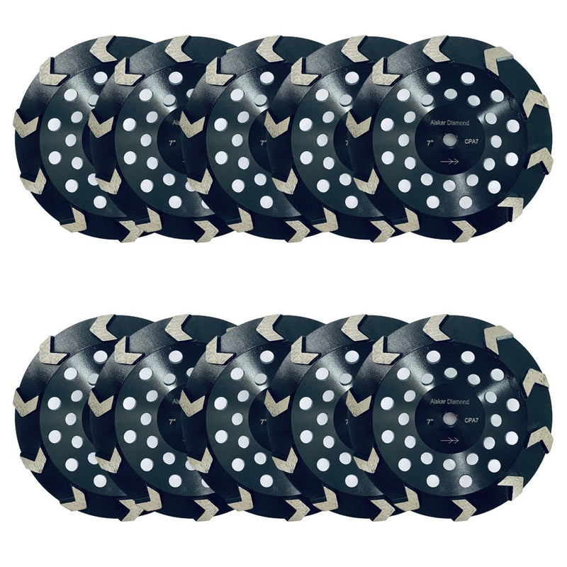 Bulk Package 7 Inch Concrete Diamond Grinding Cup Wheel Collection - Vortex Diamond