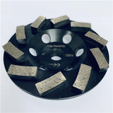 Heavy Duty Spiral Turbo Diamond Grinding Wheel with Premium Segments for Fast Stock Removal