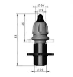 Kennametal RK1-01P style asphalt milling picks SRK101 with heat-treated shank