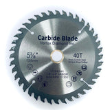 Vortex Diamond 5-3/8" 40T Carbide Tipped Wood Saw Blade for Smooth Cross-Cuts and Precision Woodworking