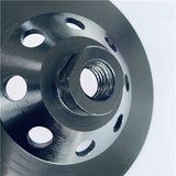 Close-Up of Spiral Turbo Segments on Diamond Cup Grinding Wheel for Fast Concrete Removal
