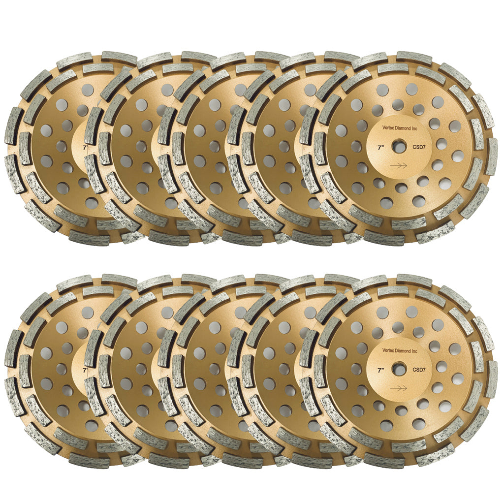 Bulk Package 7 Inch Concrete Diamond Grinding Cup Wheel Collection